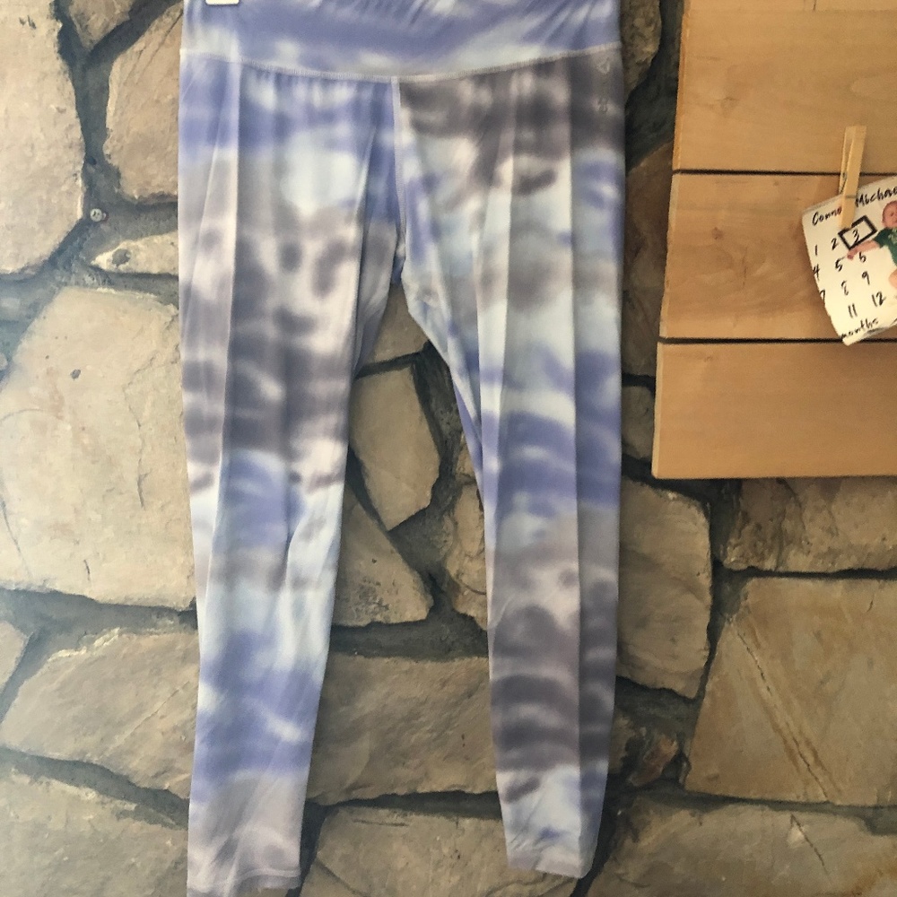 Reebok Blue, White, Gray Athletic Leggings